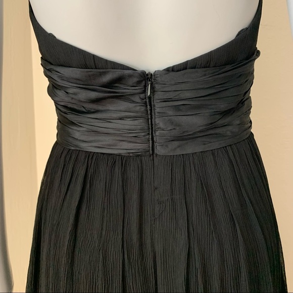 MAGGY LONDON Silk Halter Fit & Flare Midi Dress Black LBD Party Size 6P - Picture 11 of 16